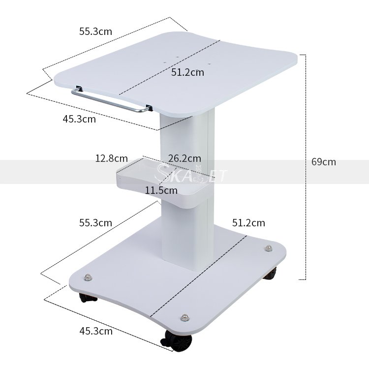 Factory price facial trolly white beauty trolley facial trolley