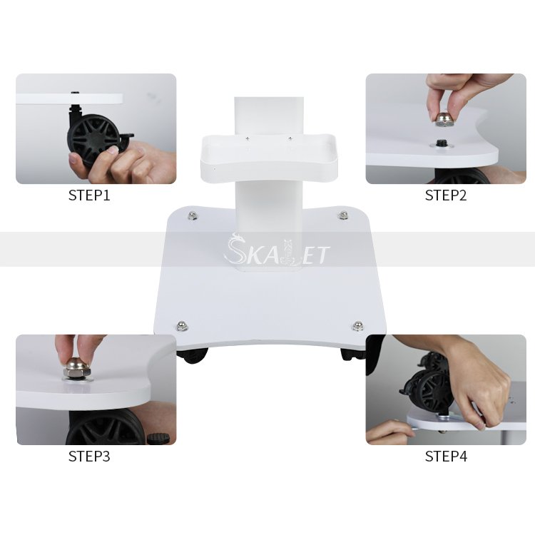 Factory price facial trolly white beauty trolley facial trolley
