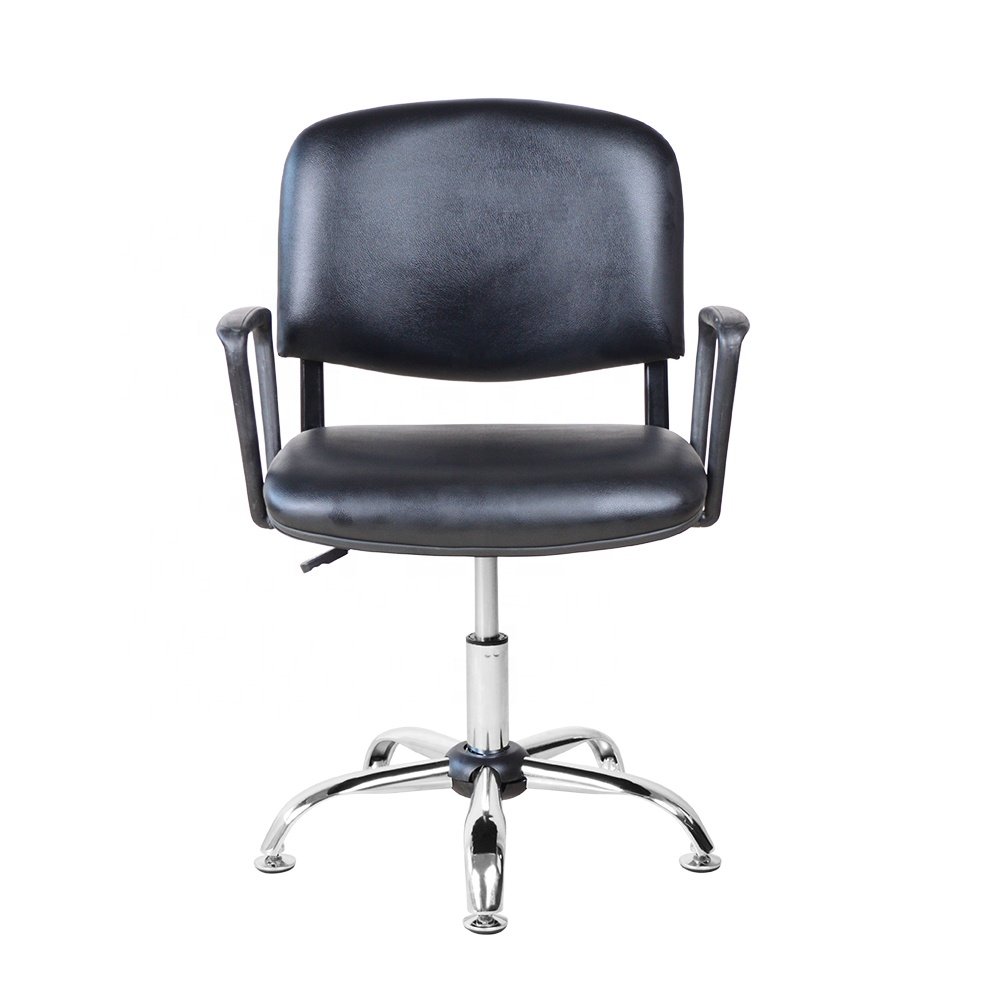 Barbershop Salon Hairdressing Chairs Metal Base Barber Chair Leather stool with wheels