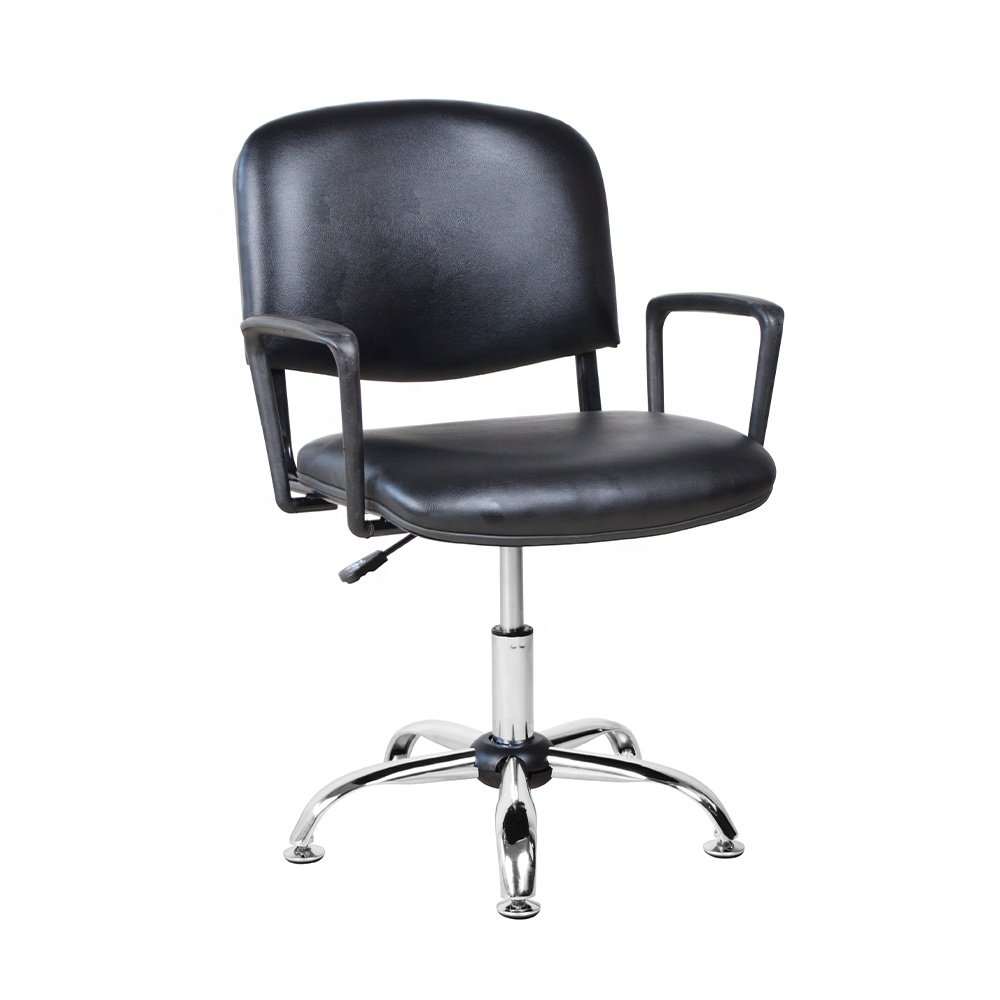 Barbershop Salon Hairdressing Chairs Metal Base Barber Chair Leather stool with wheels