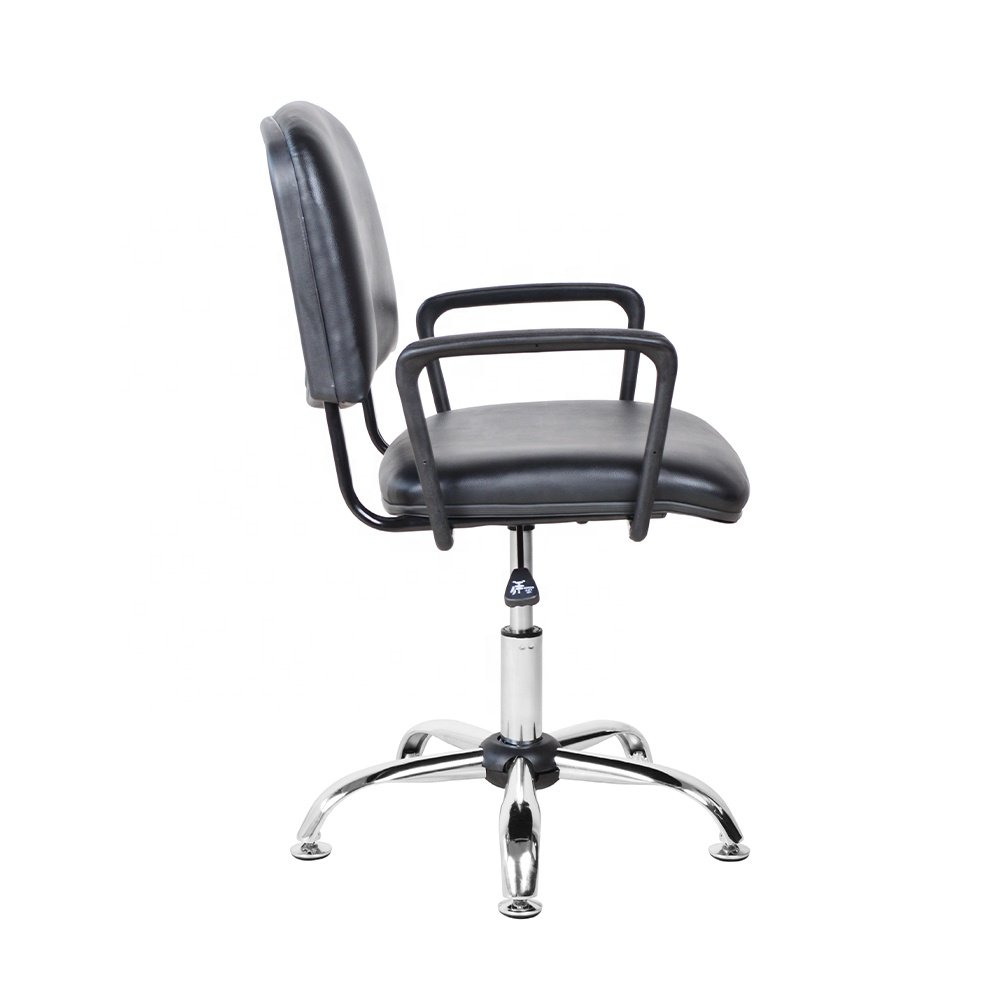 Barbershop Salon Hairdressing Chairs Metal Base Barber Chair Leather stool with wheels