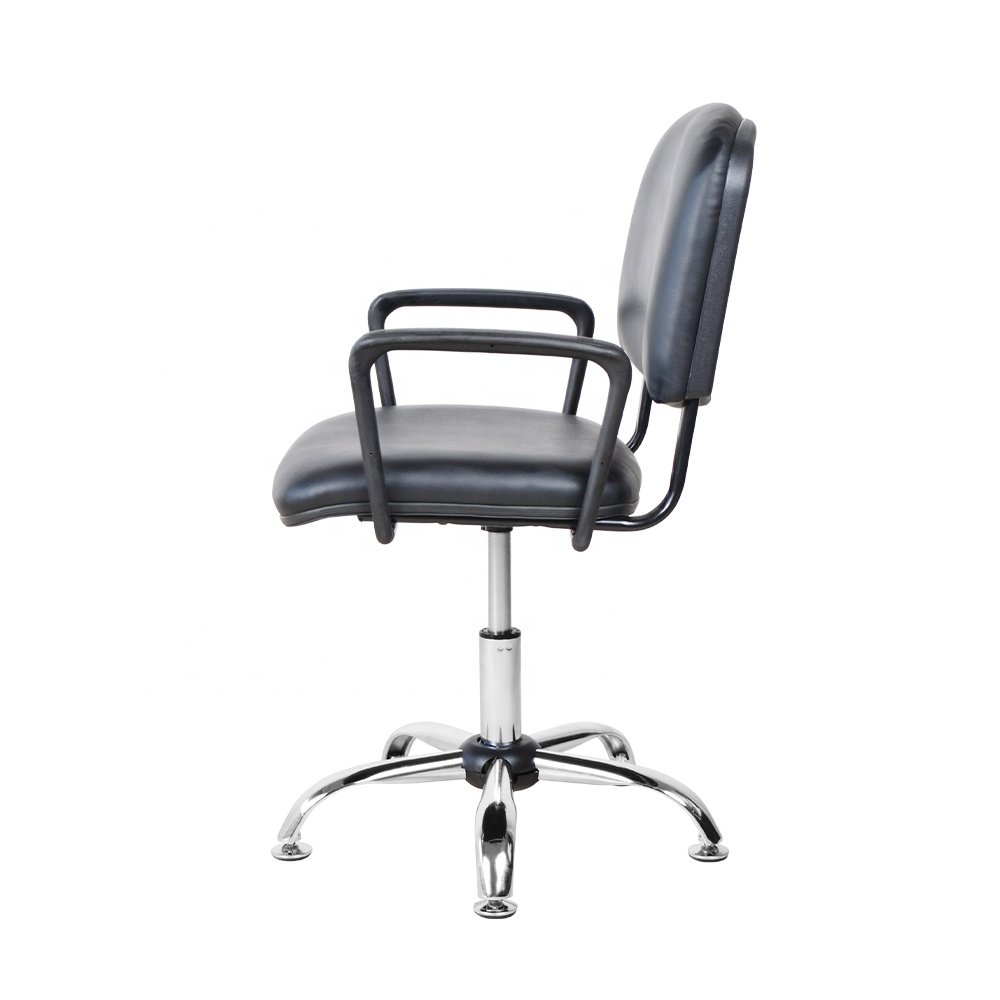 Barbershop Salon Hairdressing Chairs Metal Base Barber Chair Leather stool with wheels
