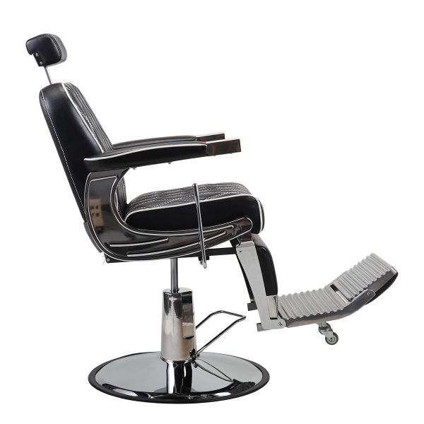 Vintage Black Ice Barber Chair Capone classic barbershop folding hair salon elegant hairdressers adjustable footrest chair