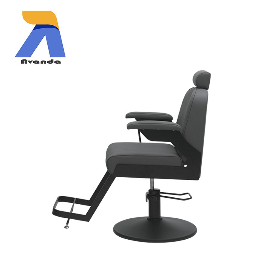 High Quality Commercial Salon Furniture Black Painting Frame Barber Styling Chairs For Sale