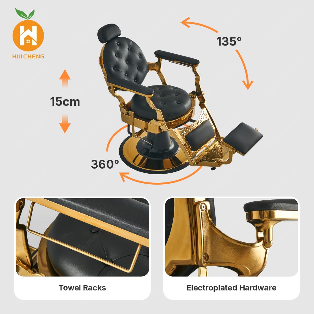 Vintage salon equipment heavy duty leather modern beauty salon barber shop beauty chair BC8868