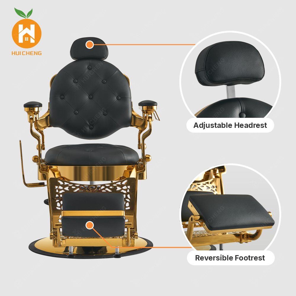 Vintage salon equipment heavy duty leather modern beauty salon barber shop beauty chair BC8868