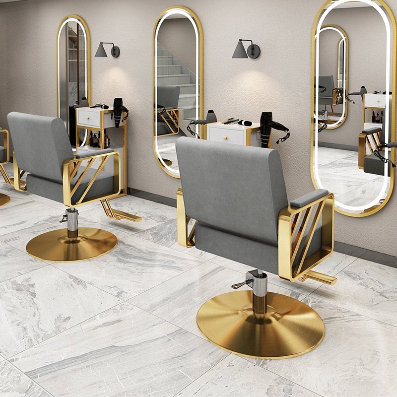 YOUTAI High Quality Minimalist Hair Salon Rotatable Leather Luxury Black Barber Chair Hairdressing Chair for Salon