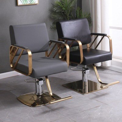 YOUTAI High Quality Minimalist Hair Salon Rotatable Leather Luxury Black Barber Chair Hairdressing Chair for Salon