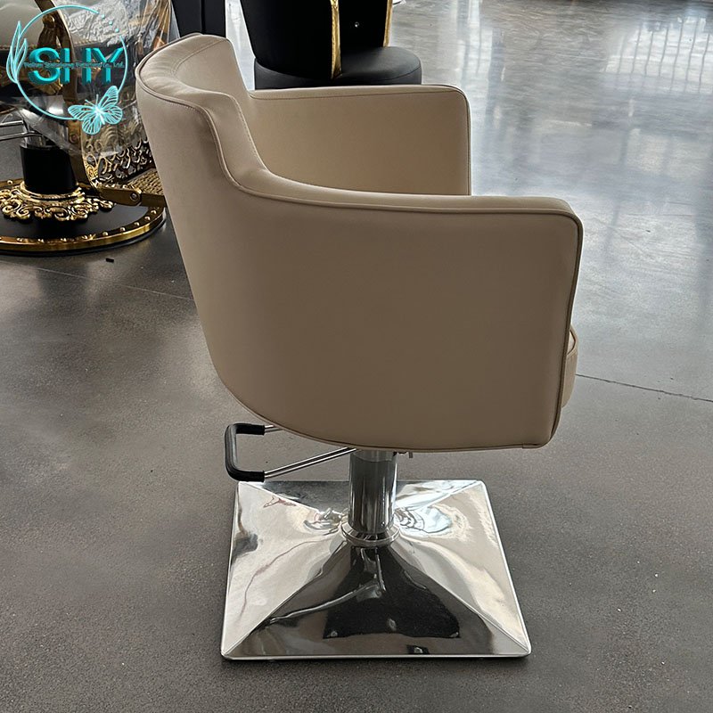 Modern Reclining Barber Chair New Adjustable Salon Furniture Steel Leather Hairdressing Styling Chair for Barbershop