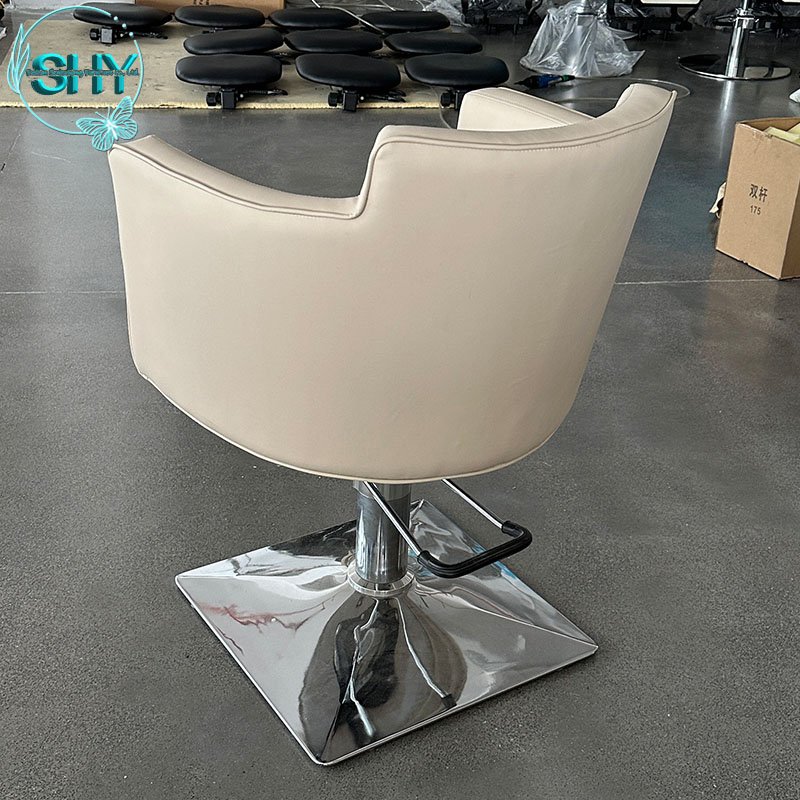 Modern Reclining Barber Chair New Adjustable Salon Furniture Steel Leather Hairdressing Styling Chair for Barbershop