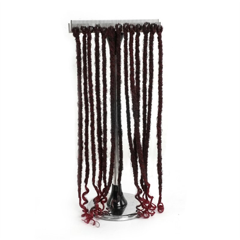 Hairdressing supplies metallic hair extension display rack for shop