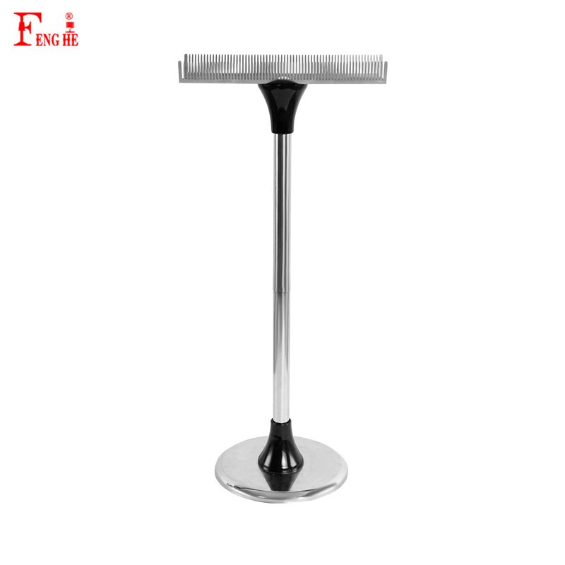 Hairdressing supplies metallic hair extension display rack for shop