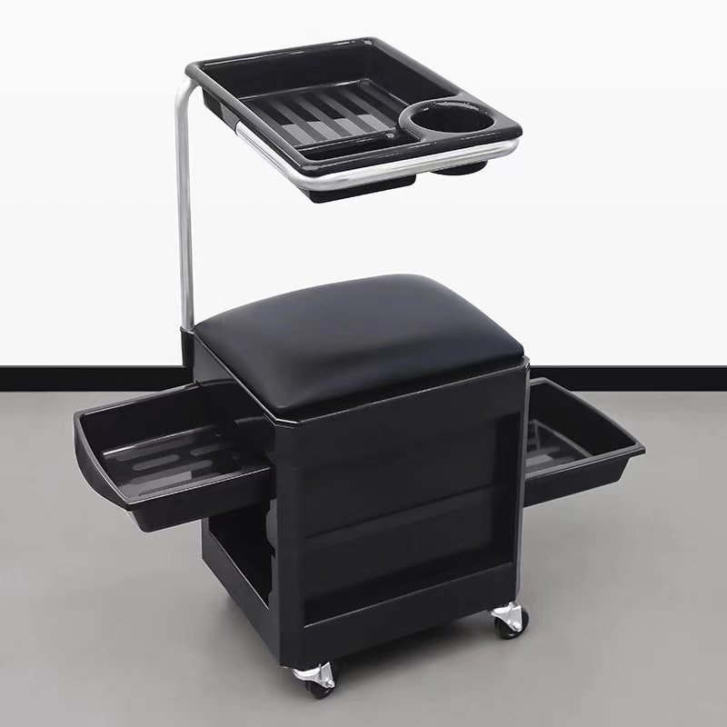 Adjustable Hair Extension Tool Tray Cart Barber Salon Trolley Tray Cart