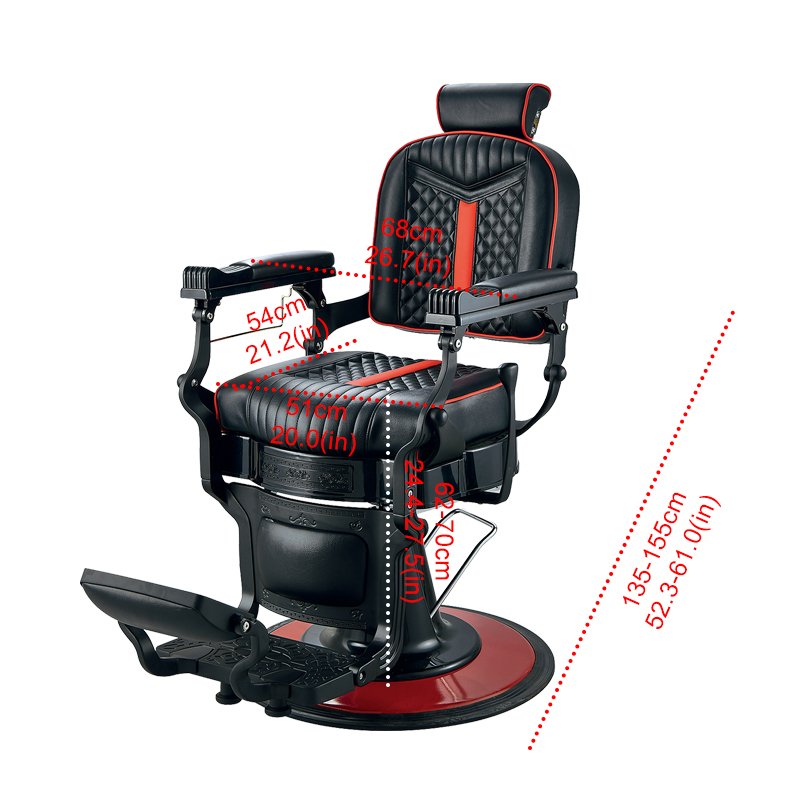 JINCHENG wholesale Portable professional model barber chair custom beauty salon black hair cutting chair