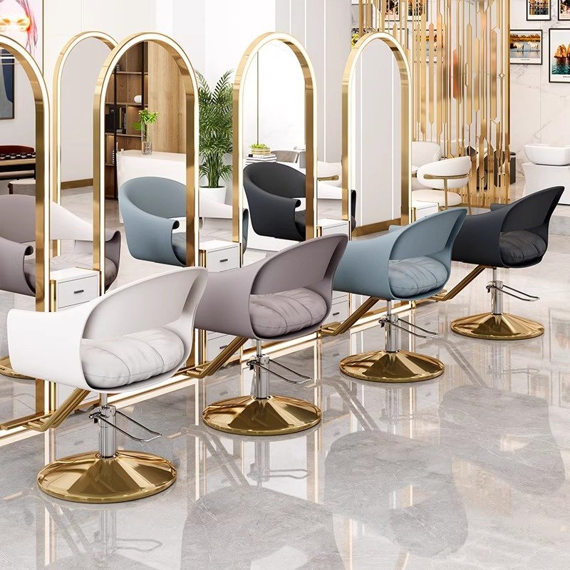 Luxury Stylist 360 Degree Rotating Chairs Hydraulic Pump Beauty Salon Chair Hair Salon Gold Chair for Barber Shop