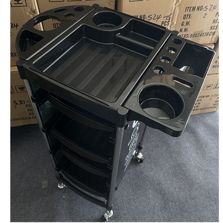 Hot Sale Retro Hair Salon Trolley Barber Shop Trolley Car Hot Dye Hairdressing Tool Cabinet Portable Hair Salon Trolley