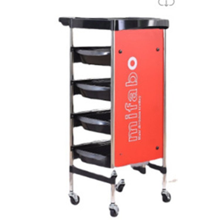 Hot Sale Retro Hair Salon Trolley Barber Shop Trolley Car Hot Dye Hairdressing Tool Cabinet Portable Hair Salon Trolley