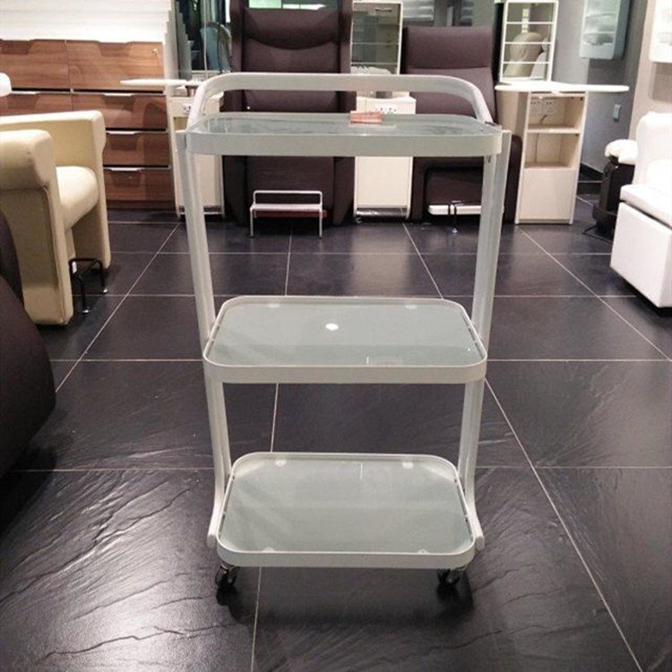Popular 3 Layer Salon Trolley for Beauty salon hair shop glass trolley cart