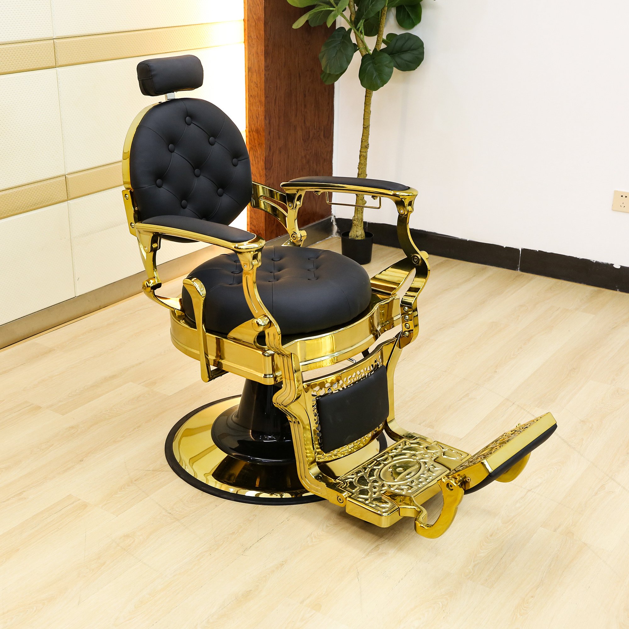 Hot sale Wholesale gold barber chair for man price chairs for barber shop vintage barber chairs