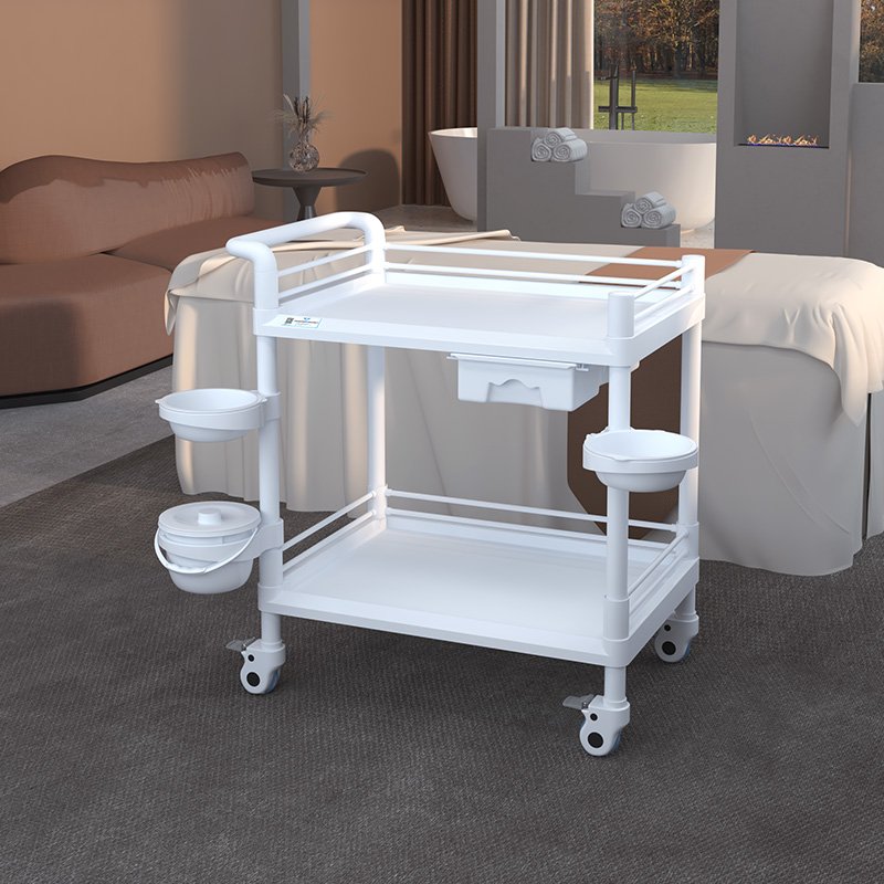 New custom beauty salon equipment Professional cart ABS Plastic spa Facial beauty White gray factory wholesale cart