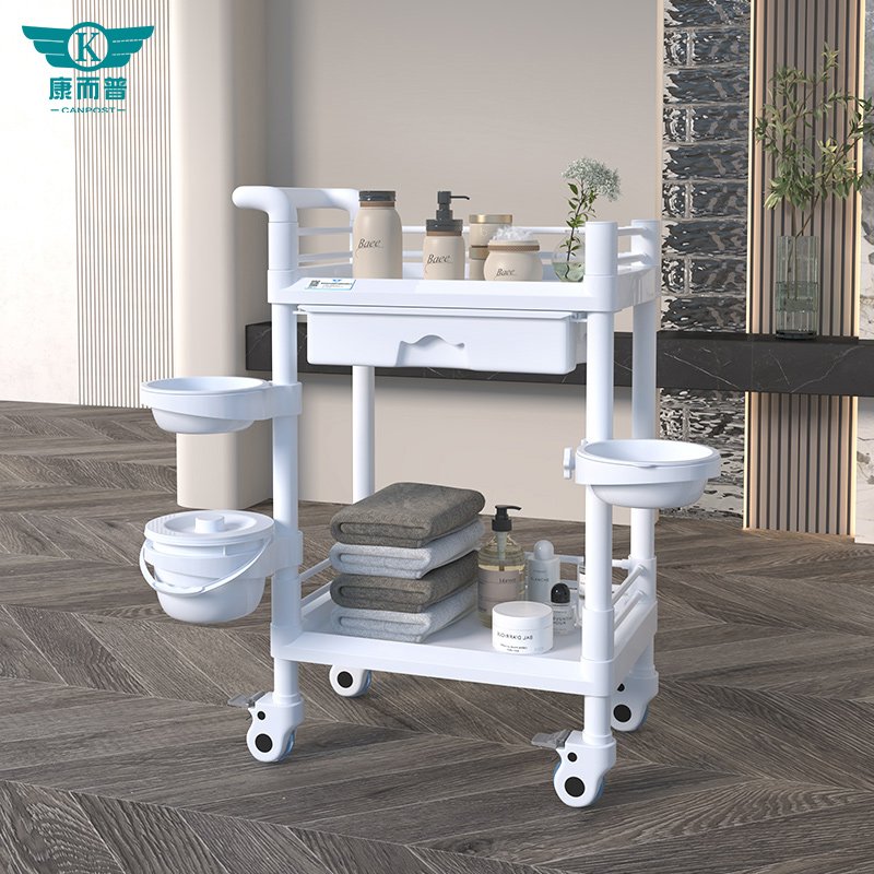 New custom beauty salon equipment Professional cart ABS Plastic spa Facial beauty White gray factory wholesale cart