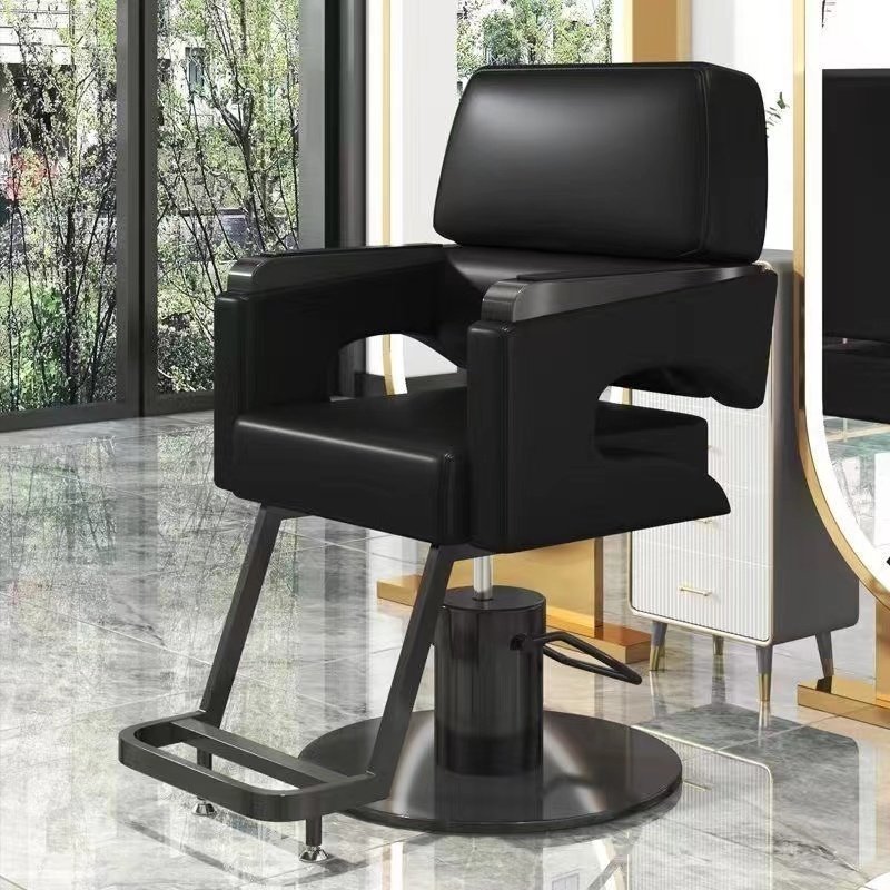 High-end Rotating and Lifting Armchair for Men's Barber Seat in Hair Salon