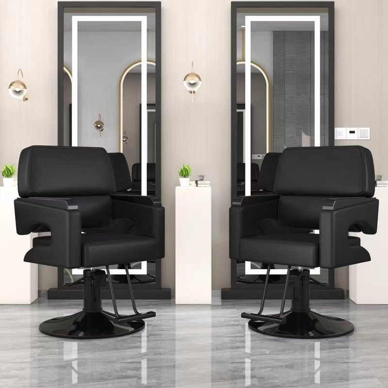 High-end Rotating and Lifting Armchair for Men's Barber Seat in Hair Salon