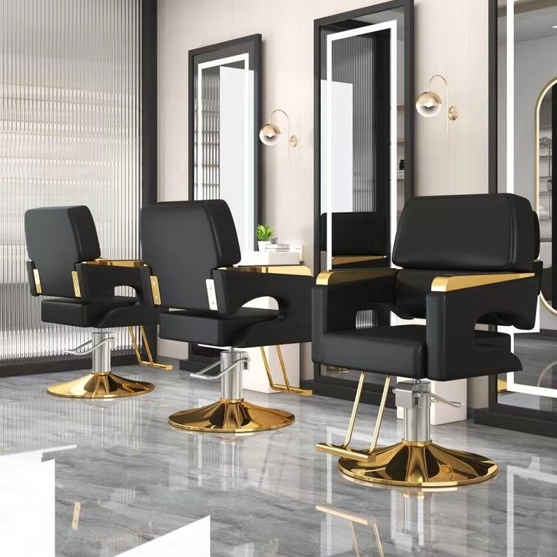 High-end Rotating and Lifting Armchair for Men's Barber Seat in Hair Salon