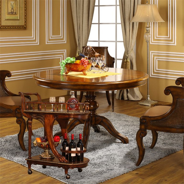 Restaurant Food Service Trolley Commercial Prices 4 Wheel Solid Wooden Tea Kitchen Food Serving Trolley