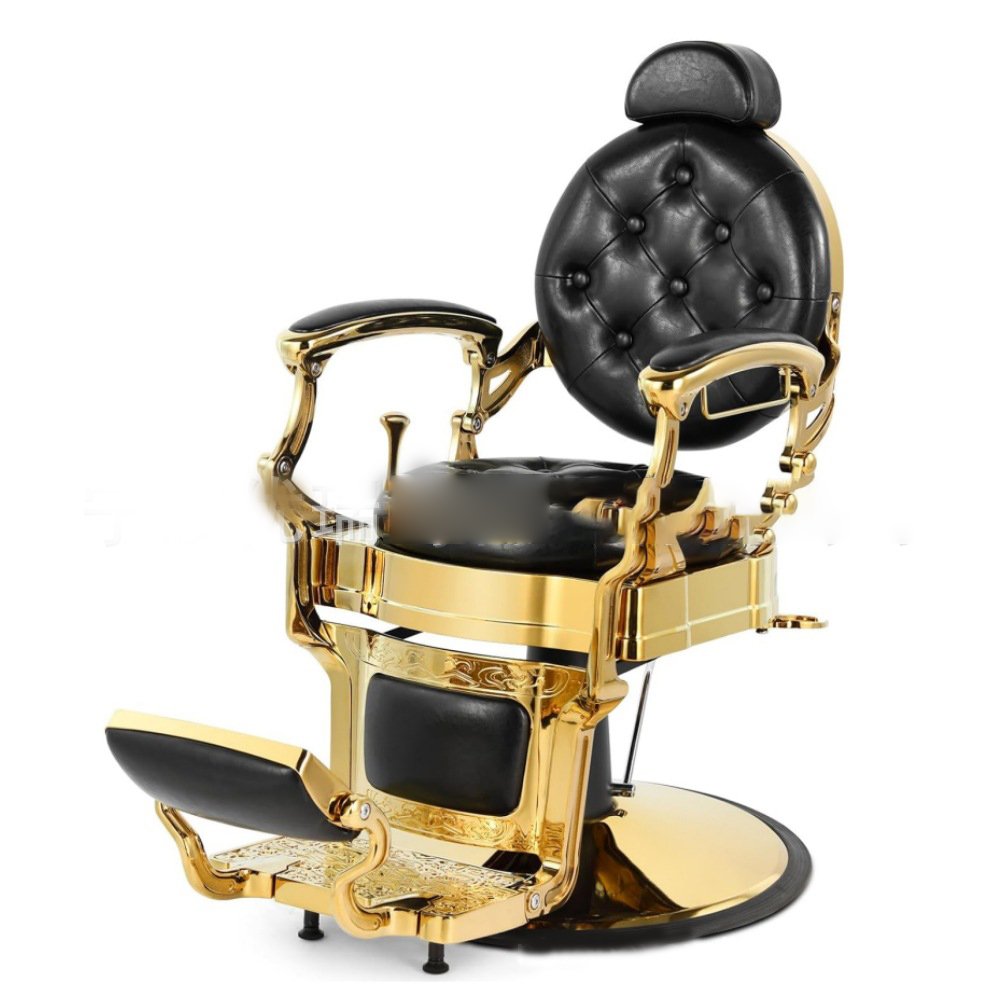 Barbershop Furniture Factory Luxury High quality Hydraulic Round Back Black Barber Chairs Salon Chair For Sale