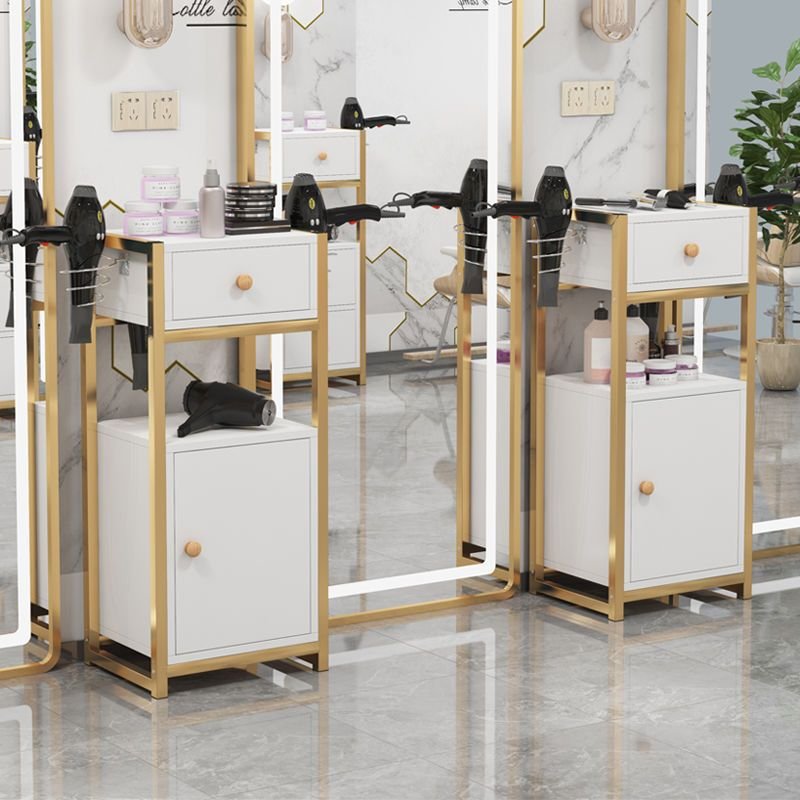 Latest Design Salon Furniture Gold Salon Trolley Removable Beauty Trolley Makeup Storage Trolley