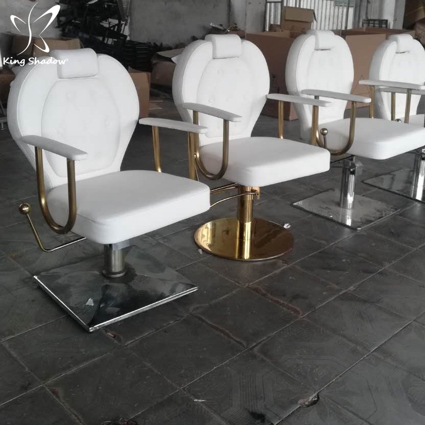 Reclining Barber Chair Salon Chair for Hair Stylist Hair Styling Chair360 Degrees Spa Chair Styling Equipment-Grey barbershop