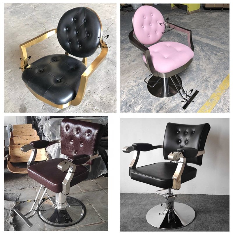 Reclining Barber Chair Salon Chair for Hair Stylist Hair Styling Chair360 Degrees Spa Chair Styling Equipment-Grey barbershop