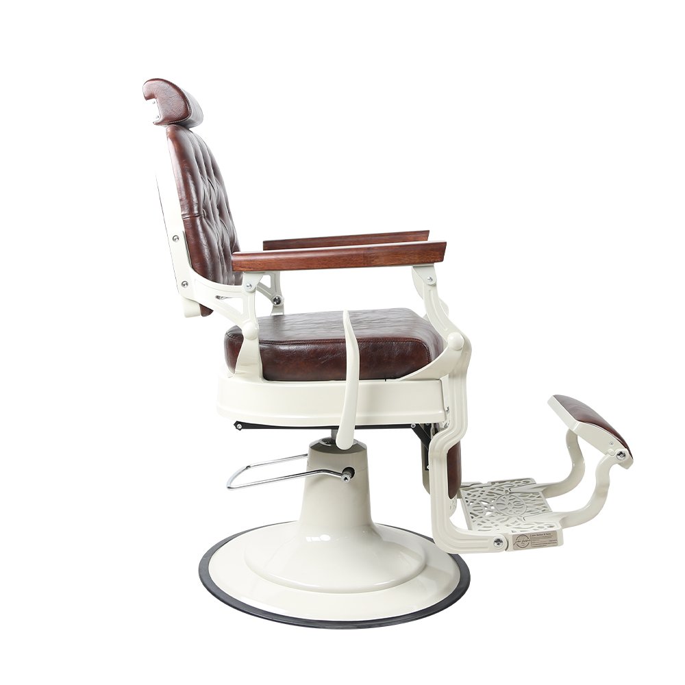 White frame retro vintage salon barber chair salon furniture
