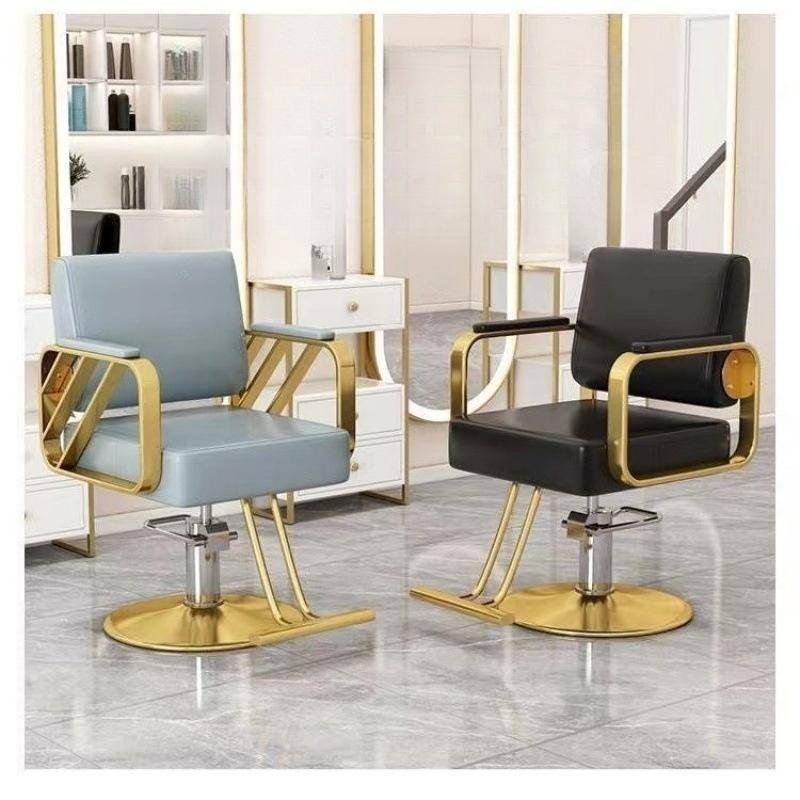 Hot Selling High-End Hair Salon Furniture Barber Chair Can Rotate And Lift Stainless Steel Base Armchair
