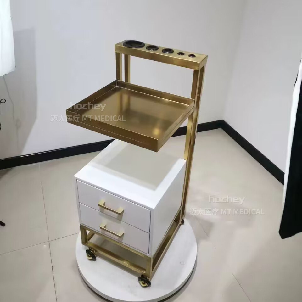 The Hot Sales Salon Beauty Trolley For Salon Carts Luxury Things Gold Gym Hair Salon Trolley Cart