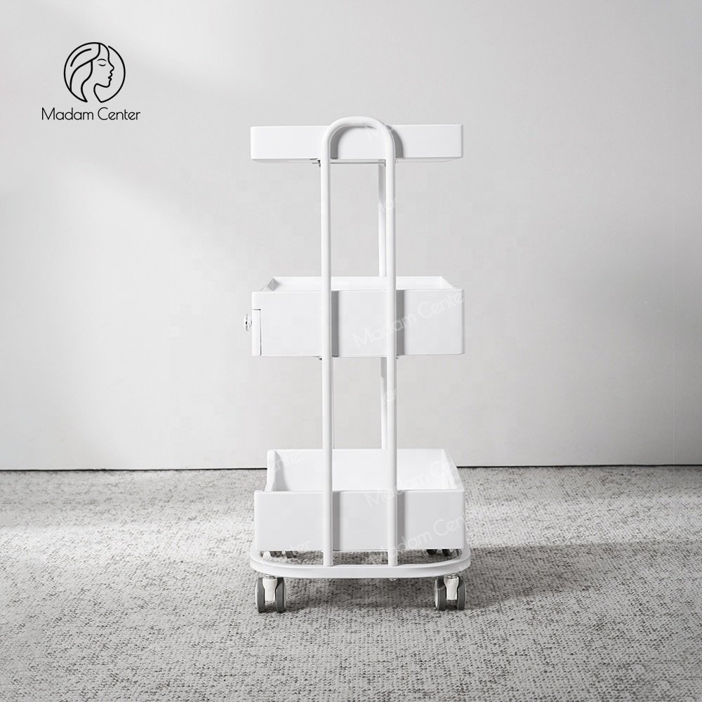 Madamcenter Hair Beauty Salon Furniture Nail Pedicure Manicure Trolley Beauty Salon Trolley Cart With Wheels Drawers