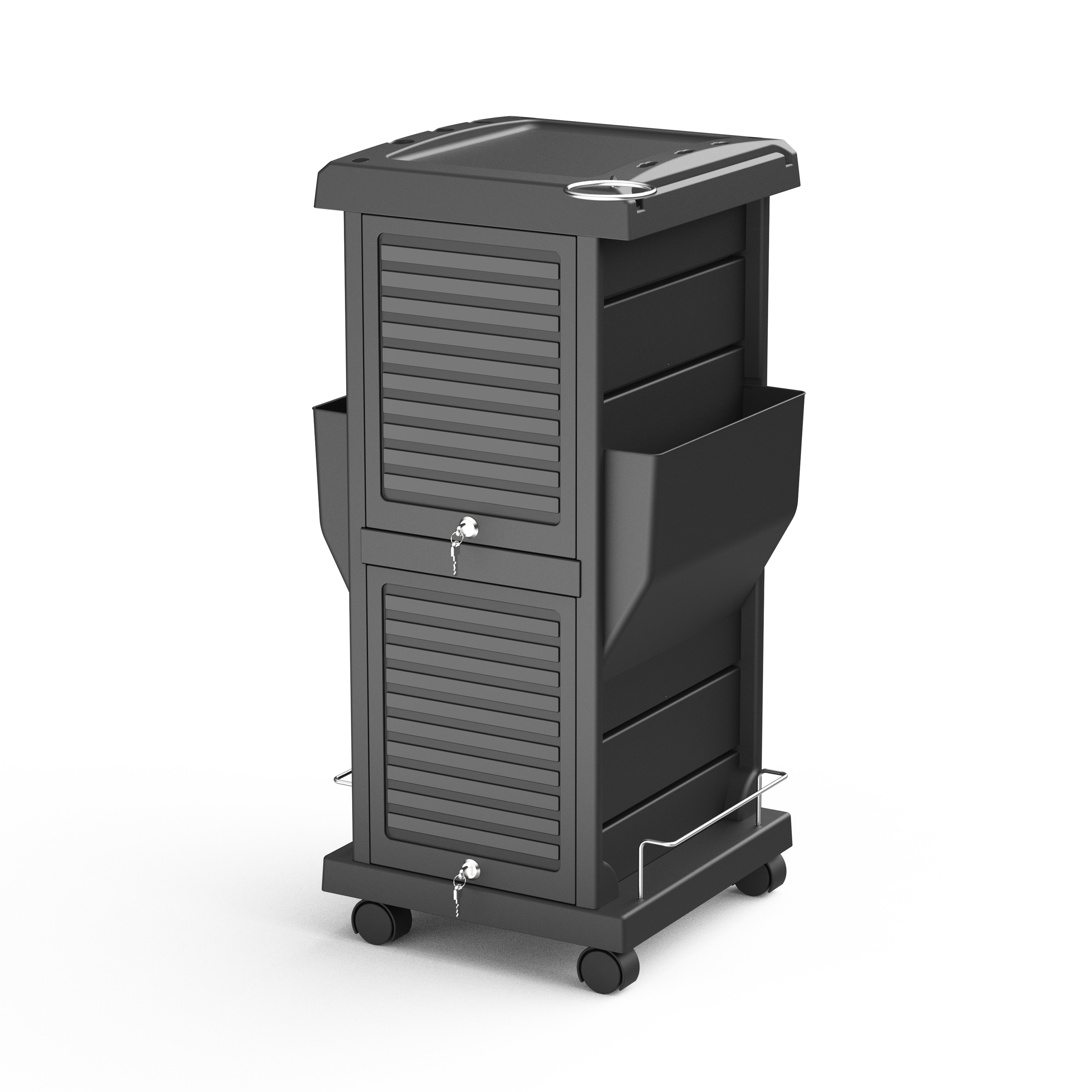 White Lockable Hair Salon Trolley equipment