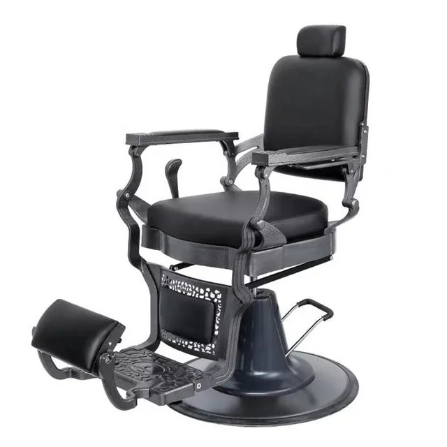Factory best-selling classic barber chairs, hair salons, metal chairs, hydraulic recliner chairs