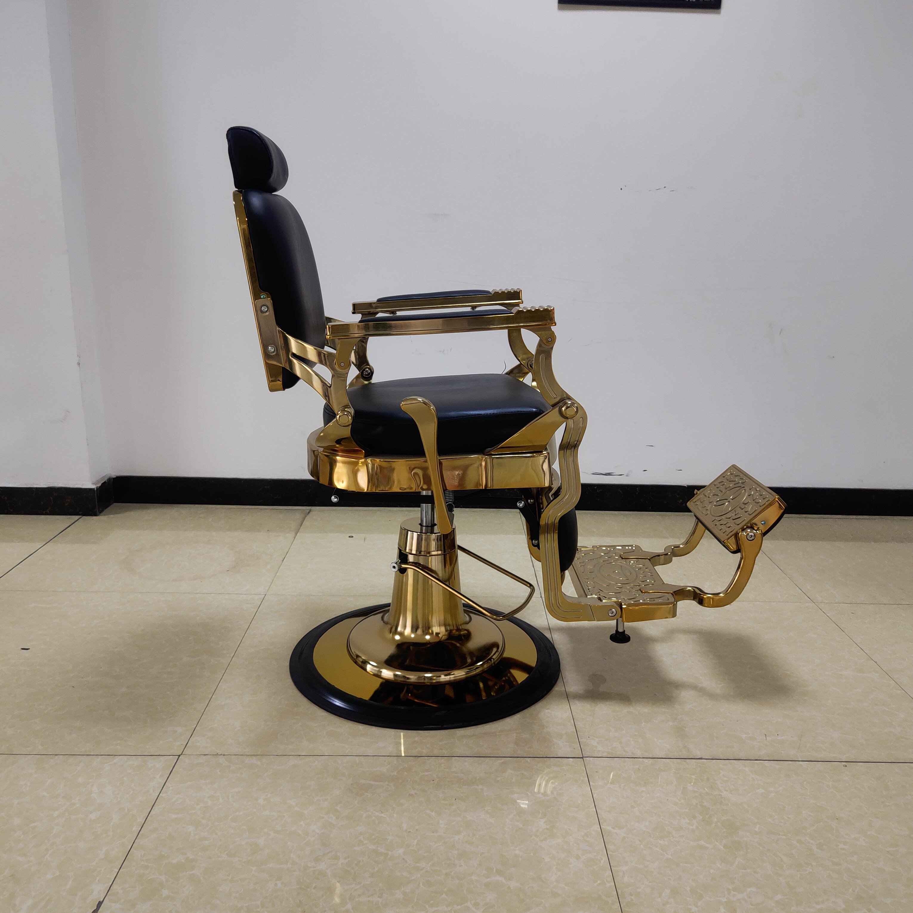 Factory best-selling classic barber chairs, hair salons, metal chairs, hydraulic recliner chairs