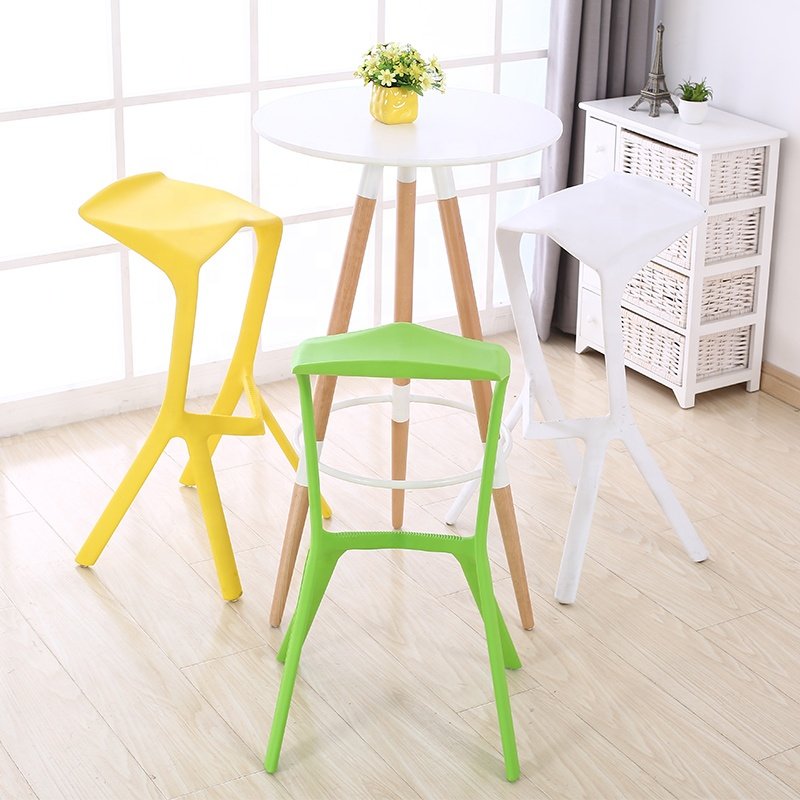 Factory Bar Furniture Modern Indoor Outdoor Stackable Black High Bar Stool Club Mini Polypropylene PP Plastic Bar Chair