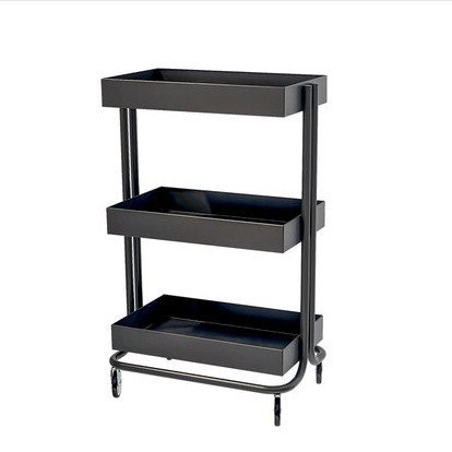 Factory Direct ODM&OEM Hair Salon Three-layer Storage Rack Trolley Beauty Living Room Metal Salon Furniture Modern 45*30*85cm