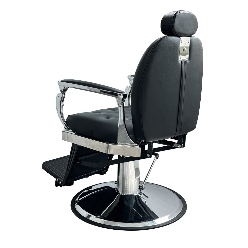 Barber chairs for men black vintage retractable backrest hair cutting chairs hydraulic pump barber chairs