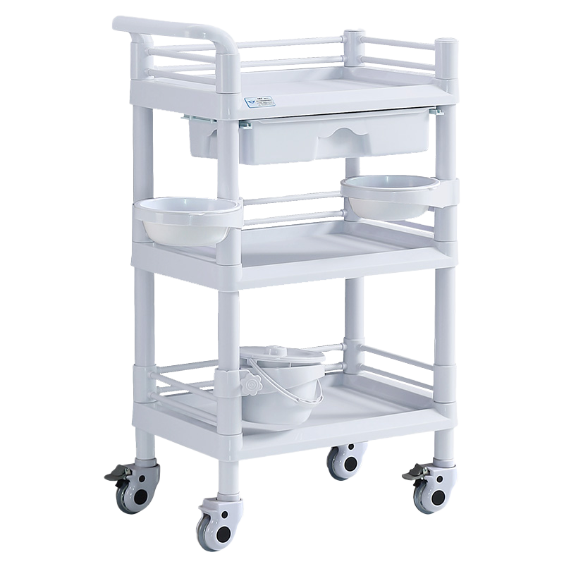 Factory wholesale new car High quality multi-functional care three layer storage silent universal wheel drawer trolley