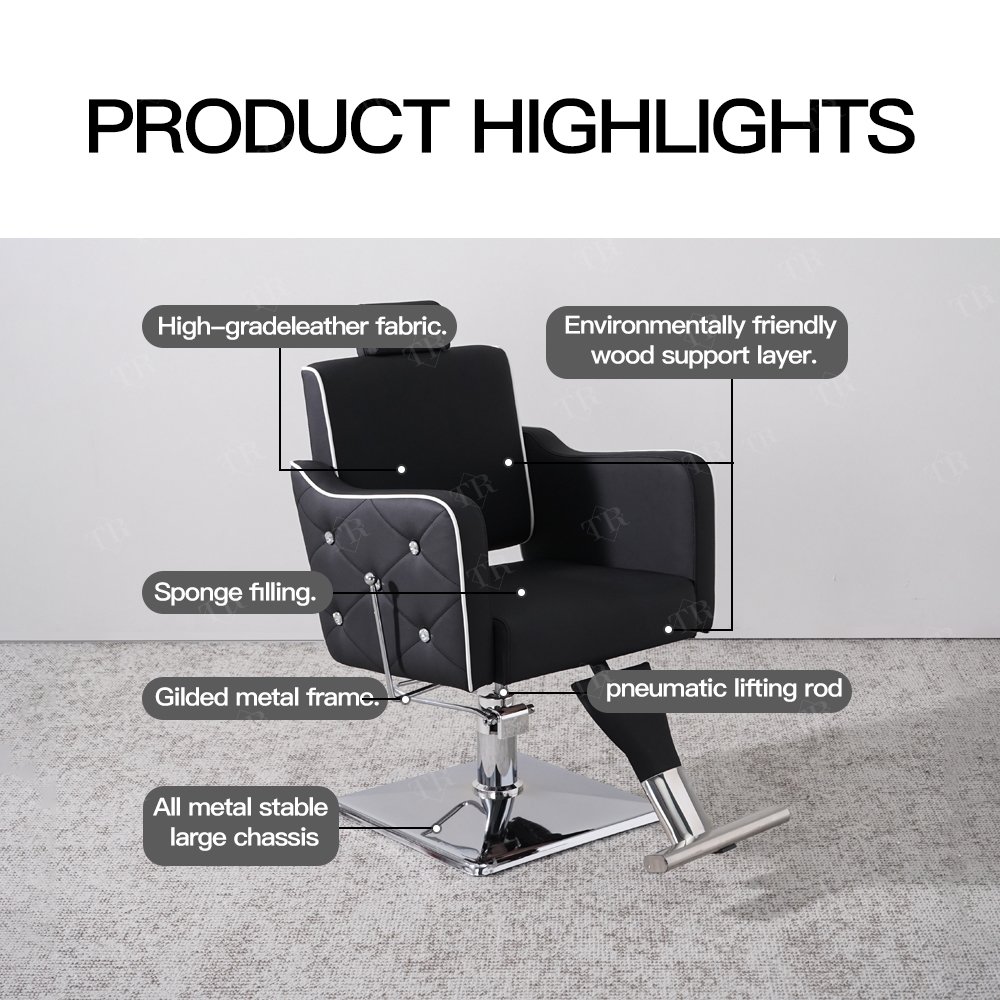 Turri Luxury Barber Chair Custom Hairdressing Chair Hydraulic Pump Memory Foam Salon Chair Furniture