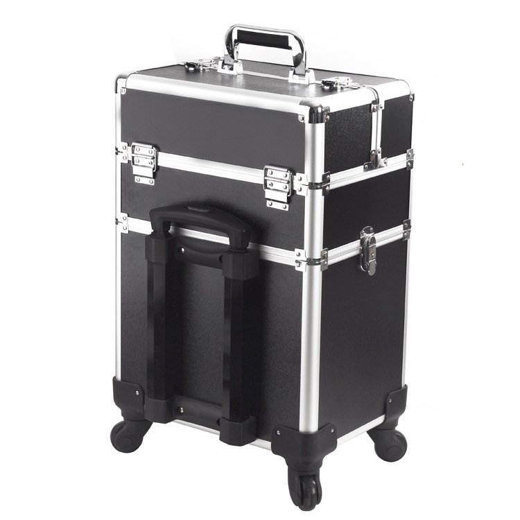 Large capacity vanity beauty salon Cosmetics Make Up Trolley Beauty Case