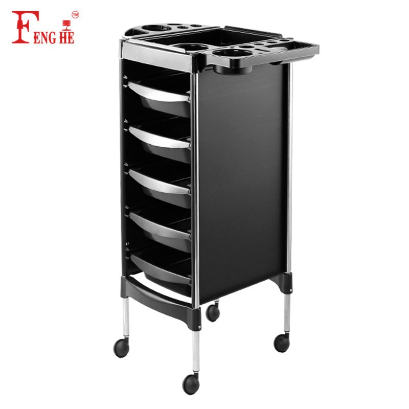 high quality black pp hair salon trolley for salon barber furnation