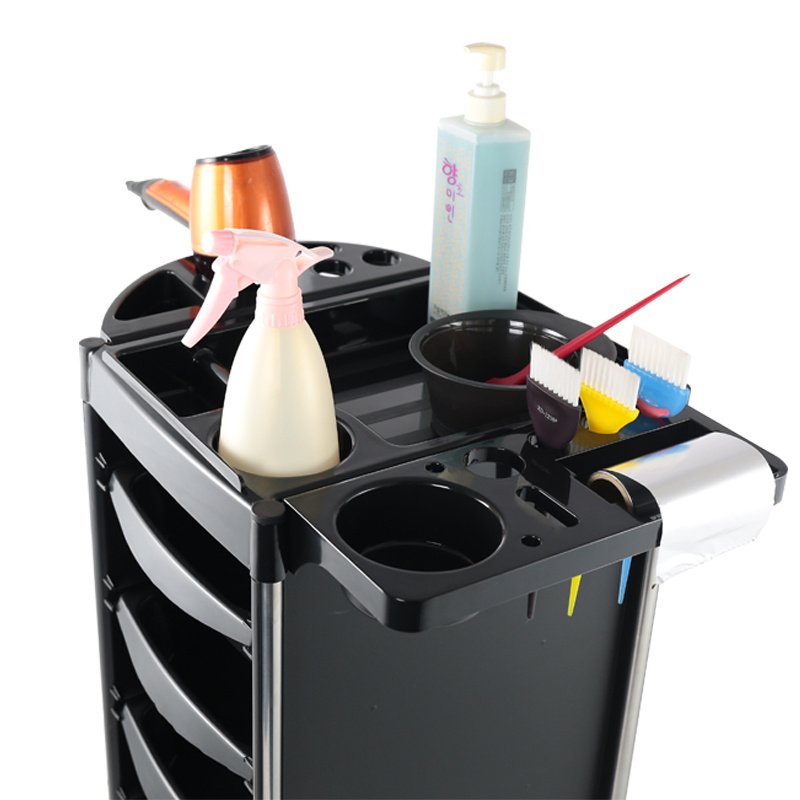 high quality black pp hair salon trolley for salon barber furnation