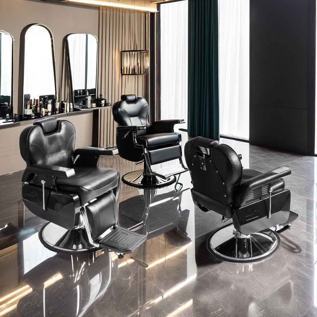Antique Heavy-Duty Hydraulic Pump Barber Chair Beauty Salon Hot Sale Cheap Hairdressing Recliner Synthetic Leather Massage