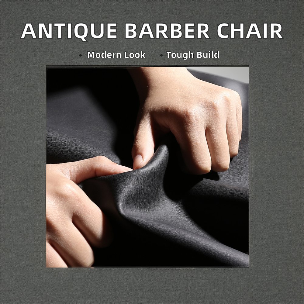 Antique Heavy-Duty Hydraulic Pump Barber Chair Beauty Salon Hot Sale Cheap Hairdressing Recliner Synthetic Leather Massage